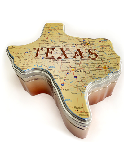 Texas Map Tin